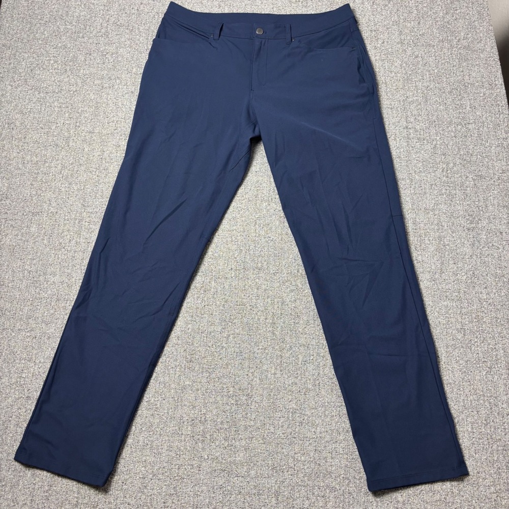 Lululemon Pants Mens 36x34 ABC Pant Classic Navy Blue Warpstreme Straight Leg